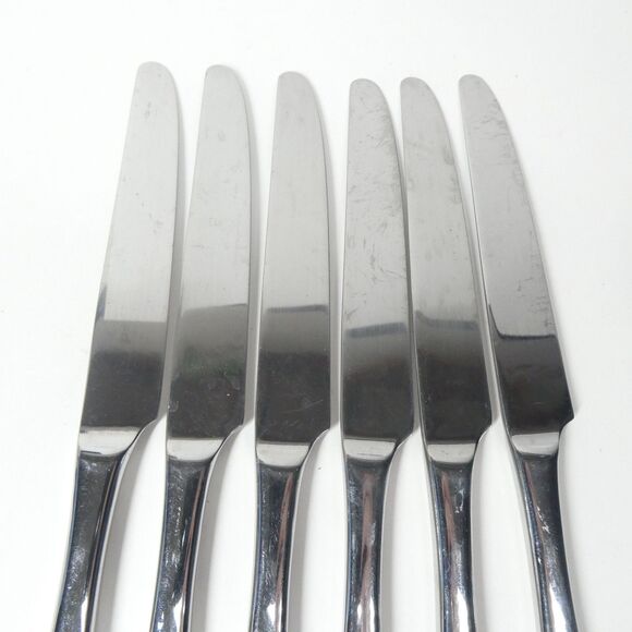 Robert Welch Ammonite 6 Knives Stainless Flatware Lot Helmick - Picture 3 of 7